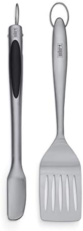 Weber® 2-Piece Barbecue Tool Set with Spatula & Tongs, Stainless Steel by Unknown