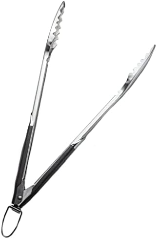 3 Piece Stainless Steel BBQ Grill Tool Set w/Tongs, Spatula & Fork - Accessories for Outdoor Barbecue Grills (3 Piece Set) - Image 3