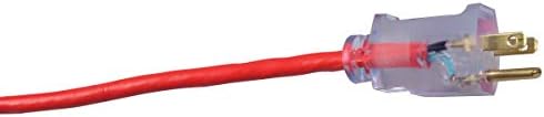 Southwire 25ft SJTW 14/3 Outdoor Ext Cord W/ Lighted End (Red)