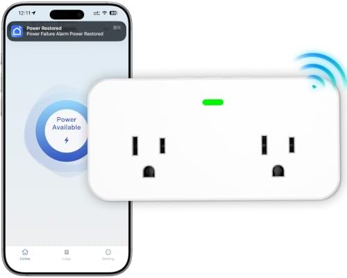 Power Failure Alarm WiFi, Freezer Outlet Alarm Power Loss, App Remote Mute by Satisure