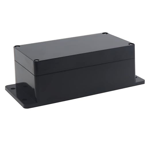 Watertight Junction Box, IP67 Waterproof Project Box Durable ABS Plastic Electronic Enclosure Case for DIY Electrical Project with Wall Fixed Ear 6.22" x 3.54" x 2.52"(158 x 90 x 64 mm)