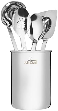 All-Clad 5-Piece Stainless Steel Kitchen Utensil Set by Unknown
