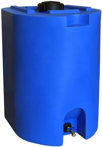 WaterPrepared 55 Gallon Unique Stackable Utility Water Tank, Blue, 2 Pack - Image 6