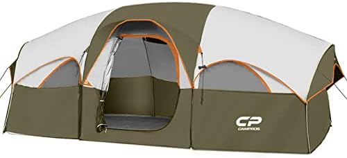 CAMPROS CP 8 Person Camping Tent, Room Divider, Rainfly, Weather Resistant by CAMPROSTents