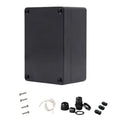 Project Box for Electronics -Electrical Enclosure, Junction Box ABS Plastic Dustproof Waterproof IP65, with 4 PCS M16 Cable Glands Black (6.22x3.54x2.36 inch (158 x 90 x60 mm)