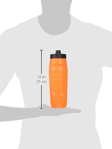 Under Armour Squeeze Water Bottles, 32 oz Water Bottles, Sideline Sports Water Bottle with Quick-Shot Lid, Quick & Easy Hydration, Gym Water Bottles, Squeeze Bottle, 1 32oz Bottle