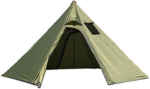 4 Person Backpacking Teepee Tent with Half MeshTent and Fire Retardant Stove Jack for Flue Pipes Height 7.2FT - Image 3