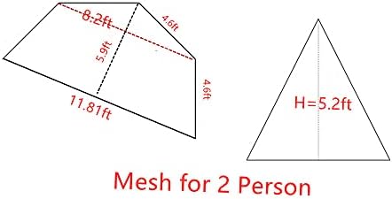 Half Octagonal Mesh Net for 4 Person Tipi Tent 2 Person Mesh Camping and Hiking - Image 2