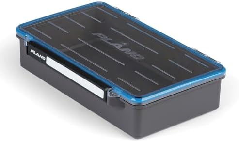Plano StowAway 3700 Waterproof Deep Open Tackle Box, IPX7 Waterproof, with Rustricor, Single Latch Design, Transparent DuraView Lid, Stackable Storage for Fishing Bait, Lures and Gear by PLANO%C2%AEOutdoors