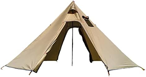 Tipi Hot Tent with Fire Retardant Stove Jack for Flue Pipes, 3~4 Person, Lightweight, Teepee Tents for Family Team Outdoor Backpacking Camping Hiking by Vilemoon