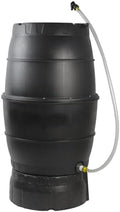 SQUEEZE master 50 Gallon Rainwater Collection Barrel with Stand-BPA Free Home Rain Catcher with Outlet Hose-Flatback Designed Water Storage Collection Barrel for Gardens and Plants by CompostingandWineMakingMaster