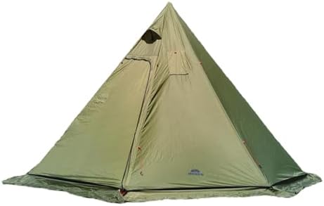 Tipi Hot Tent with Fire Retardant Stove Jack for Flue Pipes, 2~3 Person, Lightweight, Teepee Tents for Family Team Outdoor Backpacking Camping Hiking by Vilemoon