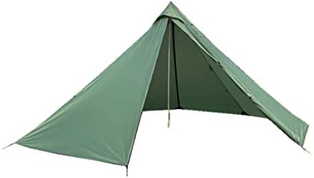 4 Person Tipi Hot Tent with Fire Retardant Stove Jack for Flue Pipes with 2 Doors Height 6.56FT by Unknown
