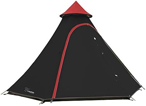 PlayDo Waterproof 380CM/12.5ft Camping Teepee Tent Yurt Tent with Screen for Outdoor Camping Hiking Hunting 4 Persons by Blowuprooftentsinflatable