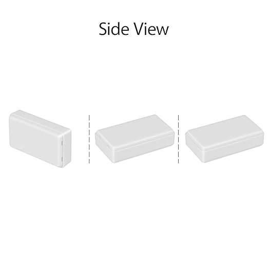 LeMotech Project Box 5 Pieces ABS Plastic Electrical Project Case Small Junction Box for Electronics White 2.76 x 1.65 x 0.71 inch (70x 42x 18 mm)