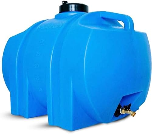 WaterPrepared 35 Gallon Portable Utility Water Tank, Blue, 2 Pack - Image 2