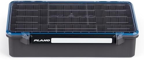 Plano StowAway 3700 Waterproof Deep Stow Tackle Box, IPX7 Waterproof, with Rustricor, Single Latch Design, Transparent DuraView Lid, Stackable Storage for Fishing Bait, Lures and Gear by PLANO%C2%AEOutdoors