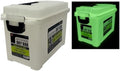 SE Glow in the Dark Waterproof Dry Box with Detachable Lid 14" x 7.5" x 8.67" Storage Case with Rubber Gasket Seal, Snap Closures & Handle for Camping, Boating, Fishing Gear - 87466DBL-GID by SE