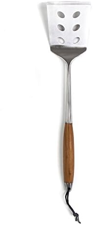 Schmidt Brothers - BBQ Bonded Teak 4 Piece Grilling Accessory Set, Full-Forged Stainless Steel Grilling Utensils Including Spatula, Fork, Basting Brush, and Tongs with All Wood Handles - Image 5