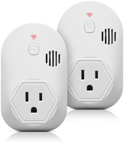 Briidea Power Failure Alarm with LED Indicator & 80dB Siren, Powered by Rechargeable Battery (Included), Perfect for Monitoring Refrigerators, Freezers, Sump Pumps, Aquariums (Pack 0f 2pcs), MK-134 by briidea
