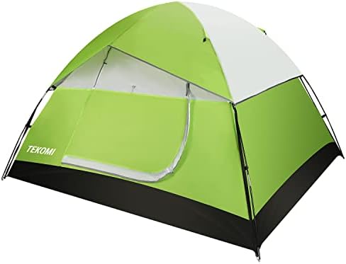 Camping Tent, TEKOMI Waterproof Family Dome Tent with Removable Rain Fly, Instant Cabin Tent for 60 Seconds Set Up, Advanced Venting Design, Fit Camp Backpacking Hiking Outdoor, Dark Green by TEKOMI