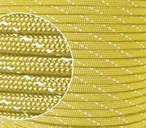 Paracord Rope, Reflective III Parachute Cord 7 Strand Core 550lb, 50ft Yelow - High Visibility Abrasion Resistant Easy to Tie, Multi-Purpose Rope for Camping Survival DIY