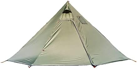Tipi Hot Tent with Fire Retardant Stove Jack for Flue Pipes, 3~4 Person, Lightweight, Teepee Tents for Family Team Outdoor Backpacking Camping Hiking by Vilemoon