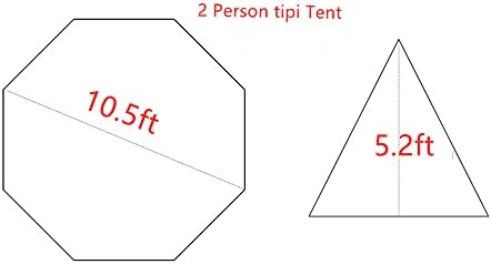 Ultralight 3-4 Person Teepee Tent with Snow-Skirt and Stove Jack Without Mesh Backpacking Outdoor Tent - Image 2