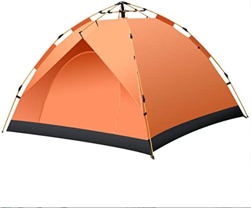 Camping Tent Instant Pop-Up Tent Waterproof Windproof Family Dome Tent for Camp Backpacking Hiking Outdoor Lightweight,Canvas Bell Tent with Carry Bag & Nail,Orange,B by Unknown