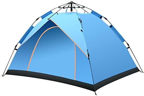 Camping Tent Instant Pop-Up Tent Waterproof Windproof Family Dome Tent for Camp Backpacking Hiking Outdoor Lightweight,Canvas Bell Tent with Carry Bag & Nail,Blue,C by Unknown