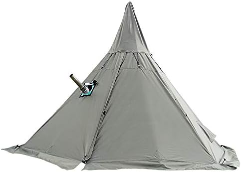 LUSTAR Pyramid Tent with Chimney Hole/Tower Smokestack Tent Park Survival Single Layer Indian Tent by LUSTAR