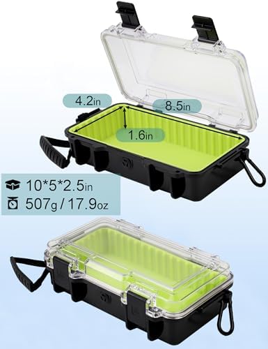 Avlcoaky Waterproof Box Dry Box Waterproof Containers, Protective Case 10" L x 5" W x 2.5" H Watertight Storage Box Kayaking Boat Waterproof Boxes - Image 2