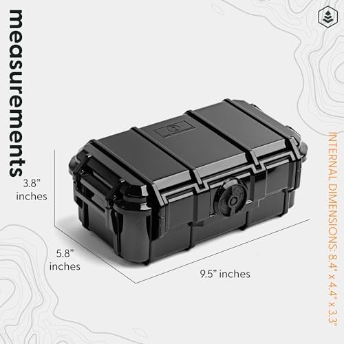 Evergreen Dry Box Tech Organizer – For Camera, Cables, Hard Drives, Memory Cards, Keys, Compatible with GoPro, Airtags (Large, PROFoam, Clear) - Image 6