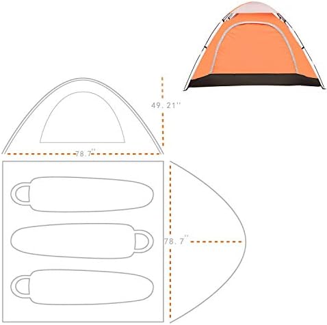 Backpacking Tent Waterproof Lightweight 2-3 Person Family Camping Portable Lightweight Easy Setup Hiking Tent - Image 4