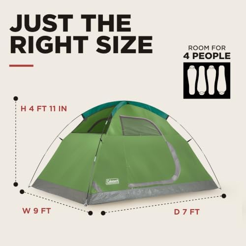 Coleman Sundome Camping Tent with Rainfly, 2/3/4/6 Person Tent Sets Up in 10 Mins, Weatherproof Shelter for Camping, Festivals, Backyard, Sleepovers, & More - Image 3