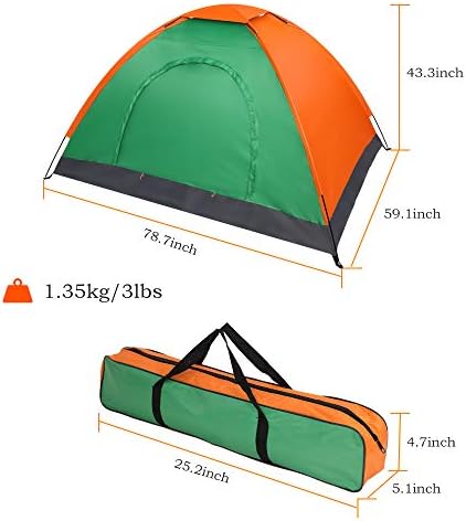 Ochine 1/2/4 Person Camping Tent Family Tents Pops Up Tent Waterproof Windproof Easy Setup Tent Lightweight Dome Tent for Outdoor Camp, Backpacking, Hiking, etc (Ship from USA) - Image 6