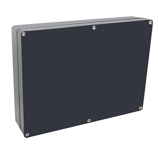 1 Pack Project Box IP65 Waterproof Junction Box ABS Plastic Black Electrical Boxes DIY Electronic Project Case Power Enclosure 11.42x8.27x2.48 inch (290 x 210 x63 mm)