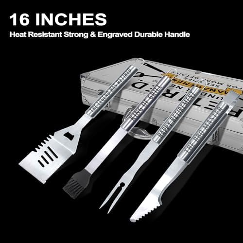 Retirement Gifts for Men, Retired Gifts for Men, Dad, Grandpa, Coworker, Teacher, Boss, Retirees Heavy Duty Grilling Accessories for BBQ, Thick Stainless Steel Grill Utensils with Non-Slip Handle Tool - Image 2