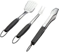 3 Piece Stainless Steel BBQ Grill Tool Set w/Tongs, Spatula & Fork - Accessories for Outdoor Barbecue Grills (3 Piece Set) by Simplistex
