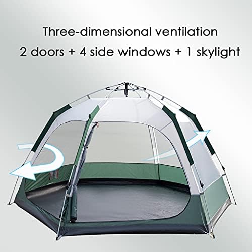 YXCKG Tents for Camping 8 Person Tent Cabin Tent, Automatic Instant Setup Pop Up Instant Tent with Sun Shelter, Pop Up Tent with Moisture-Proof Mat, Easy Setup with Large Mesh for Ventilation - Image 2