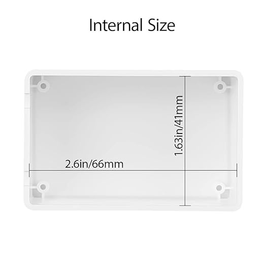 LeMotech Project Box 5 Pieces ABS Plastic Electrical Project Case Small Junction Box for Electronics White 2.75 x 1.77 x 1.14 inch (70 x 45 x 29 mm)