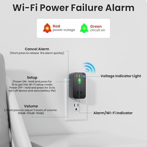 Power Failure Alarm WiFi, Smart Power Outage Alarm, Free App Notifications - Image 6