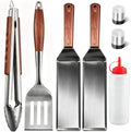 7-Piece Grill Tools Set, Long Thicker Spatulas Tongs Grill Utensils by BBQTOOLACCESSORIESFORGRIDDLE