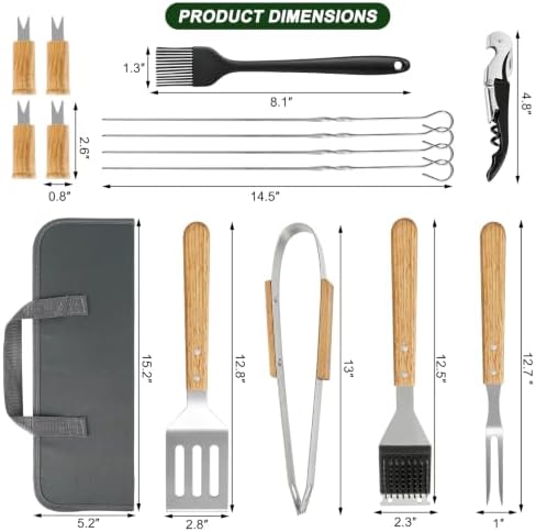 Grill Accessories Kit,Stainless Steel BBQ Grilling Utensils - Image 2