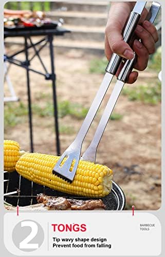 BBQ Grill BBQ Accessories, Stainless Steel Grill Tools Grilling Accessories Grill Set Barbecue Grill Accessories for Outdoor Grill, BBQ Tools Grill Utensils Grilling Tools - Image 3