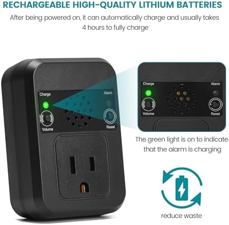 Briidea Power Outage Alarm with LED Indicator Lights and 80-120dB Adjustable Alarm, Perfect for Monitoring Refrigerators, Freezers & Sewage - Image 5
