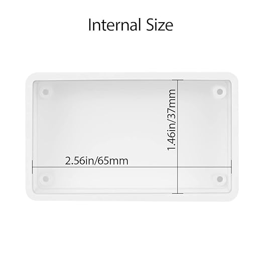 LeMotech Project Box 10 Pieces ABS Plastic Electrical Project Case Small Junction Box for Electronics White 2.76 x 1.65 x 0.70 inch (70 x 42 x 18 mm)