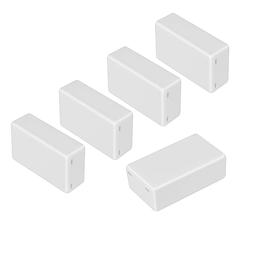 LeMotech Project Box 5 Pieces ABS Plastic Electrical Project Case Small Junction Box for Electronics White 2.83 x 1.65 x 0.91 inch (72x 42x 23 mm)