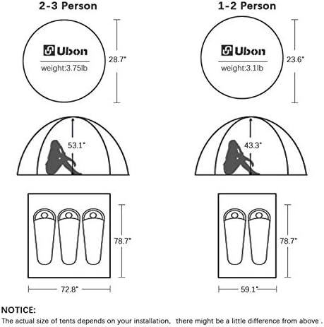 Pop Up Tent For 2 Person Ultralight Backpack Tent For Adults Kids 4 Season - Image 4