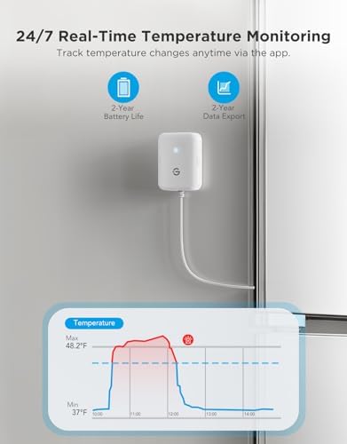 GoveeLife WiFi Refrigerator Thermometer Sensor with Alarm, 1-Pack & Gateway - Image 5